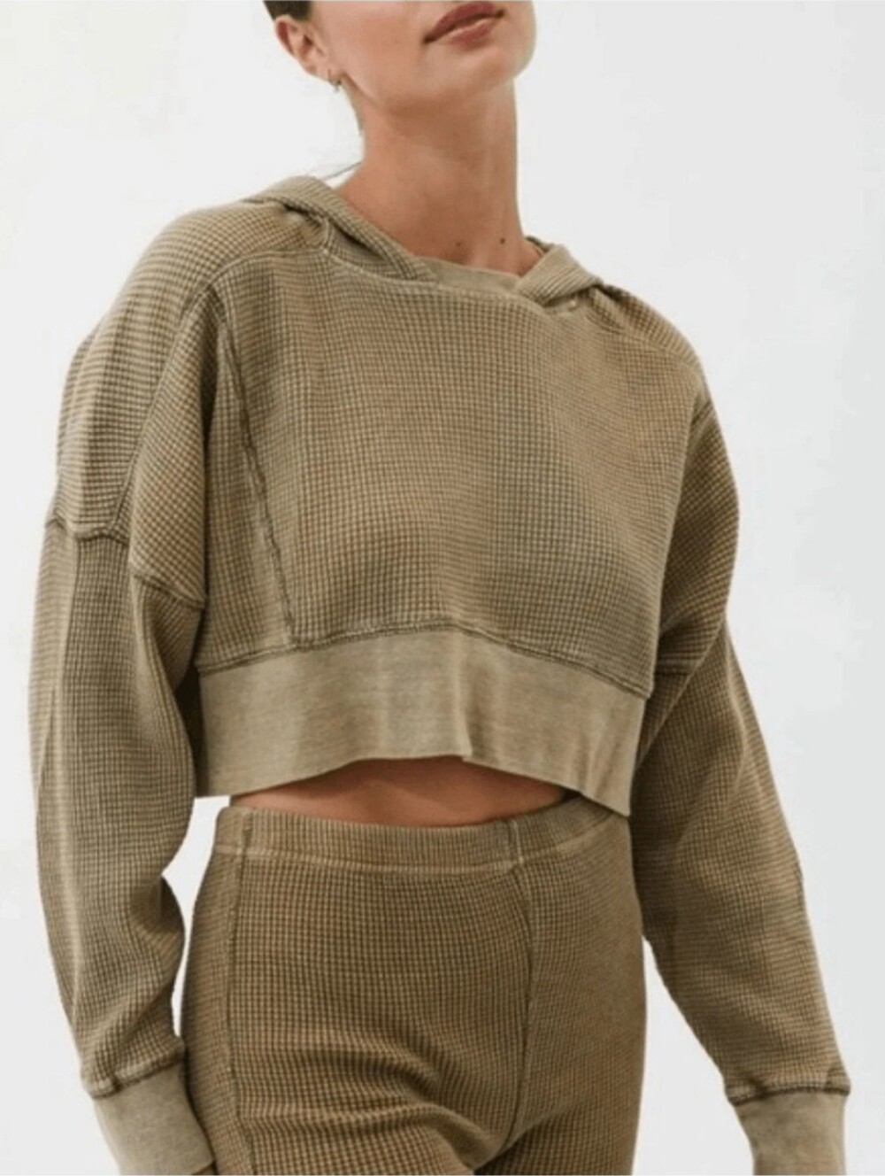 Urban Outfitters out from under felicity crop thermal hoodie. Size medium.